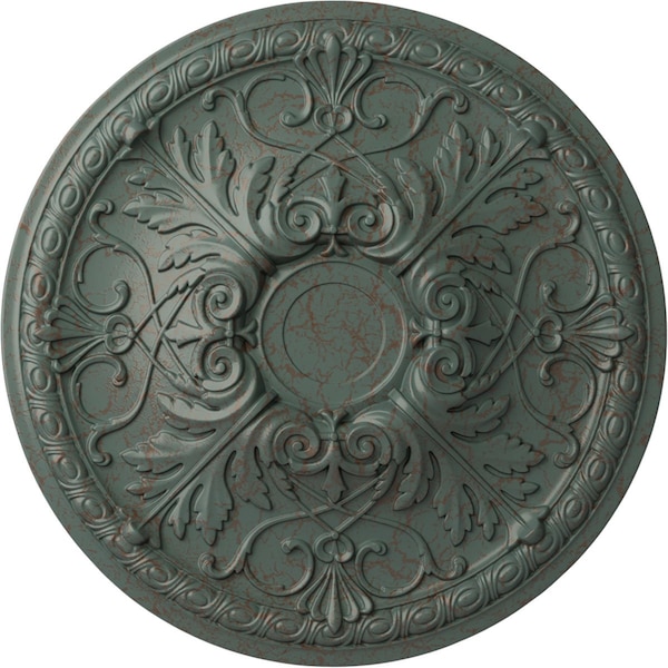 Ekena Millwork Tristan Ceiling Medallion (Fits Canopies up to 5 1/2"), Hnd-Painted Cloud Burst Crackle, 26"OD x 3"P CM26TNCBC - main
